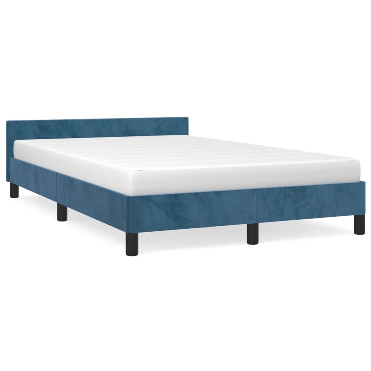 vidaXL Bettgestell mit Kopfteil Dunkelblau 120x200 cm Samt Modell 41367220 vidaXL Bettgestell mit Kopfteil Dunkelblau 120x200 cm Samt Modell 41367220 von VIDAXL