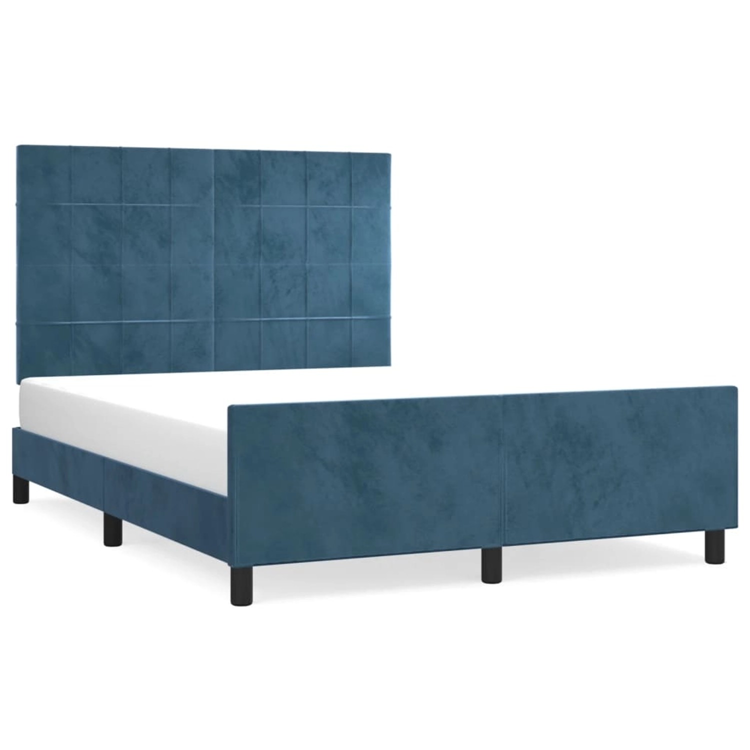 vidaXL Bettgestell mit Kopfteil Dunkelblau 140x190 cm Samt Modell 51376479 vidaXL Bettgestell mit Kopfteil Dunkelblau 140x190 cm Samt Modell 51376479 von VIDAXL