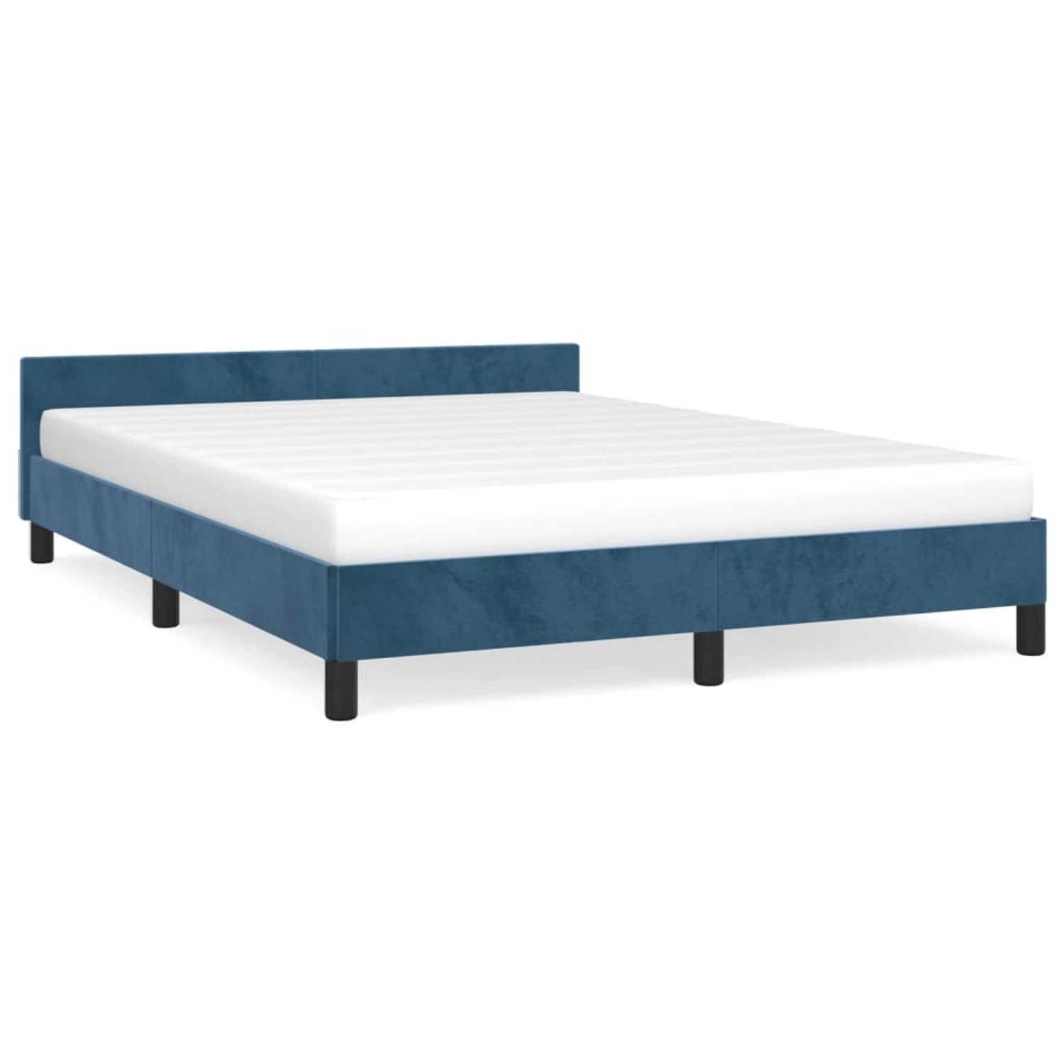 vidaXL Bettgestell mit Kopfteil Dunkelblau 140x200 cm Samt Modell 71369461 vidaXL Bettgestell mit Kopfteil Dunkelblau 140x200 cm Samt Modell 71369461 von VIDAXL