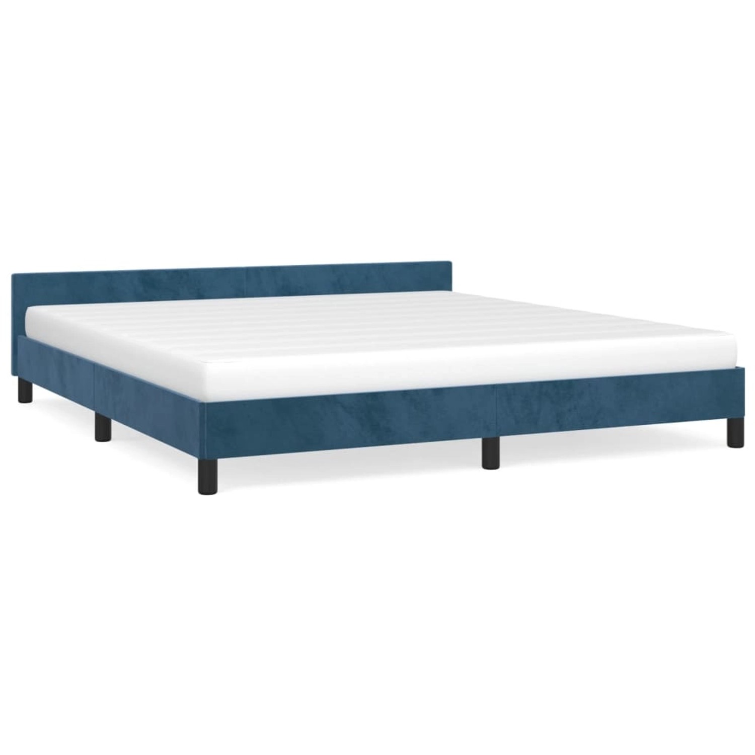 vidaXL Bettgestell mit Kopfteil Dunkelblau 160x200 cm Samt Modell 11371431 vidaXL Bettgestell mit Kopfteil Dunkelblau 160x200 cm Samt Modell 11371431 von VIDAXL