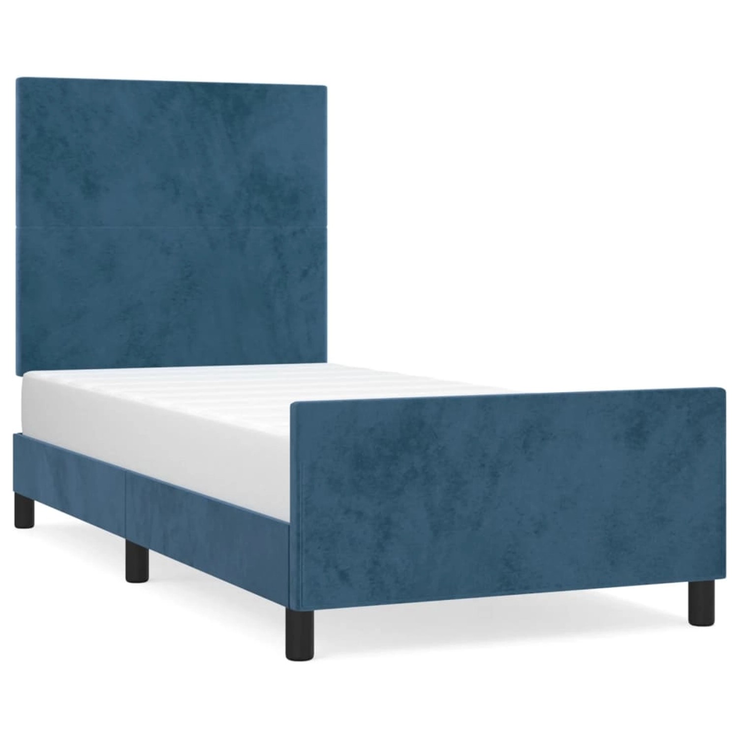 vidaXL Bettgestell mit Kopfteil Dunkelblau 90x200 cm Samt Modell 41394613 vidaXL Bettgestell mit Kopfteil Dunkelblau 90x200 cm Samt Modell 41394613 von VIDAXL