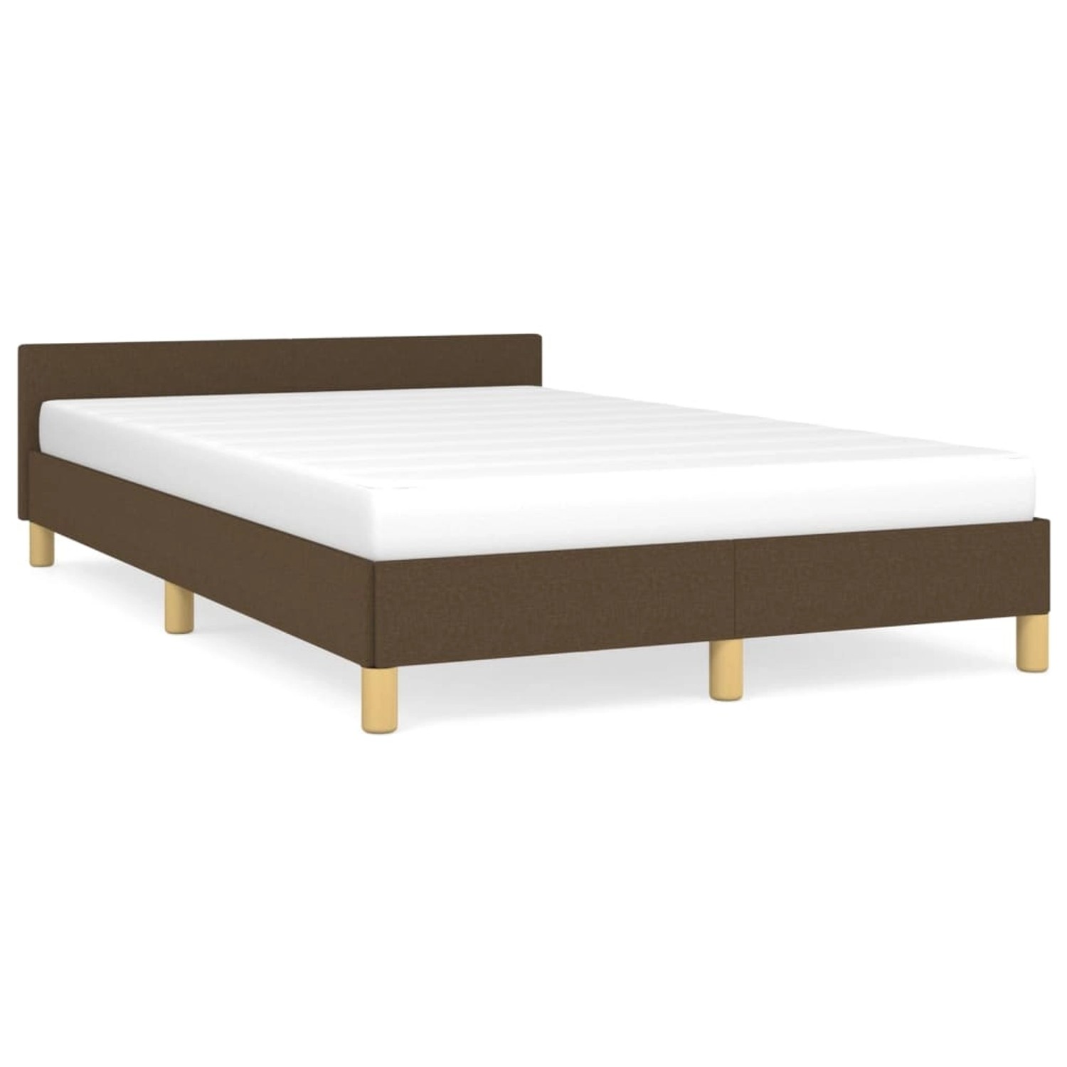 vidaXL Bettgestell mit Kopfteil Dunkelbraun 120x200 cm Stoff Modell 61370223 vidaXL Bettgestell mit Kopfteil Dunkelbraun 120x200 cm Stoff Modell 61370223 von VIDAXL
