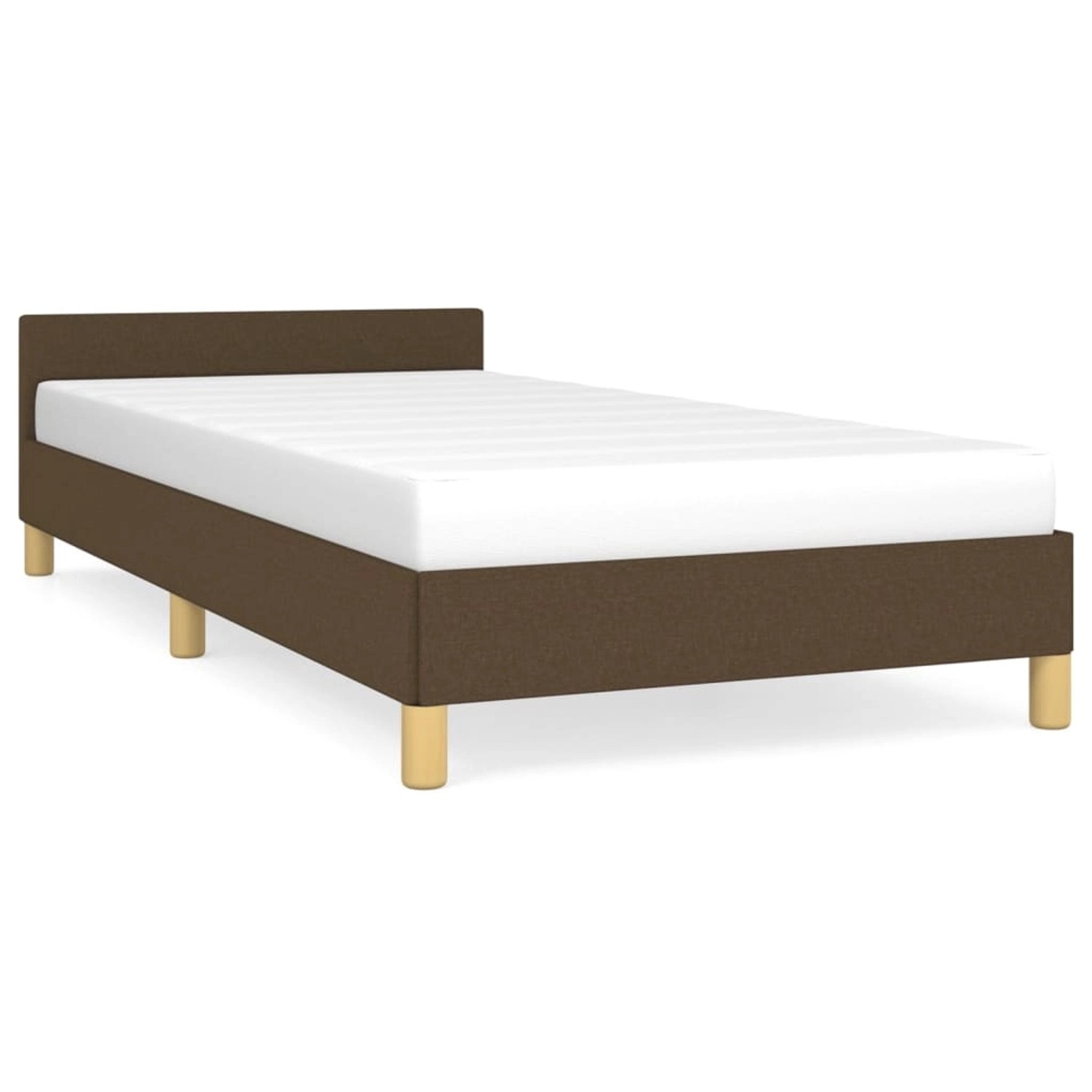 vidaXL Bettgestell mit Kopfteil Dunkelbraun 80x200 cm Stoff Modell 11347407 vidaXL Bettgestell mit Kopfteil Dunkelbraun 80x200 cm Stoff Modell 11347407 von VIDAXL