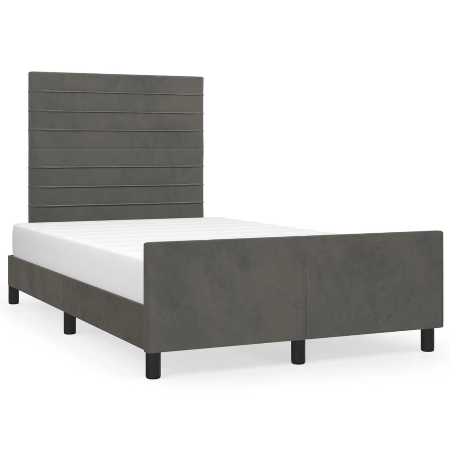 vidaXL Bettgestell mit Kopfteil Dunkelgrau 120x200 cm Samt Modell 31357596 vidaXL Bettgestell mit Kopfteil Dunkelgrau 120x200 cm Samt Modell 31357596 von VIDAXL