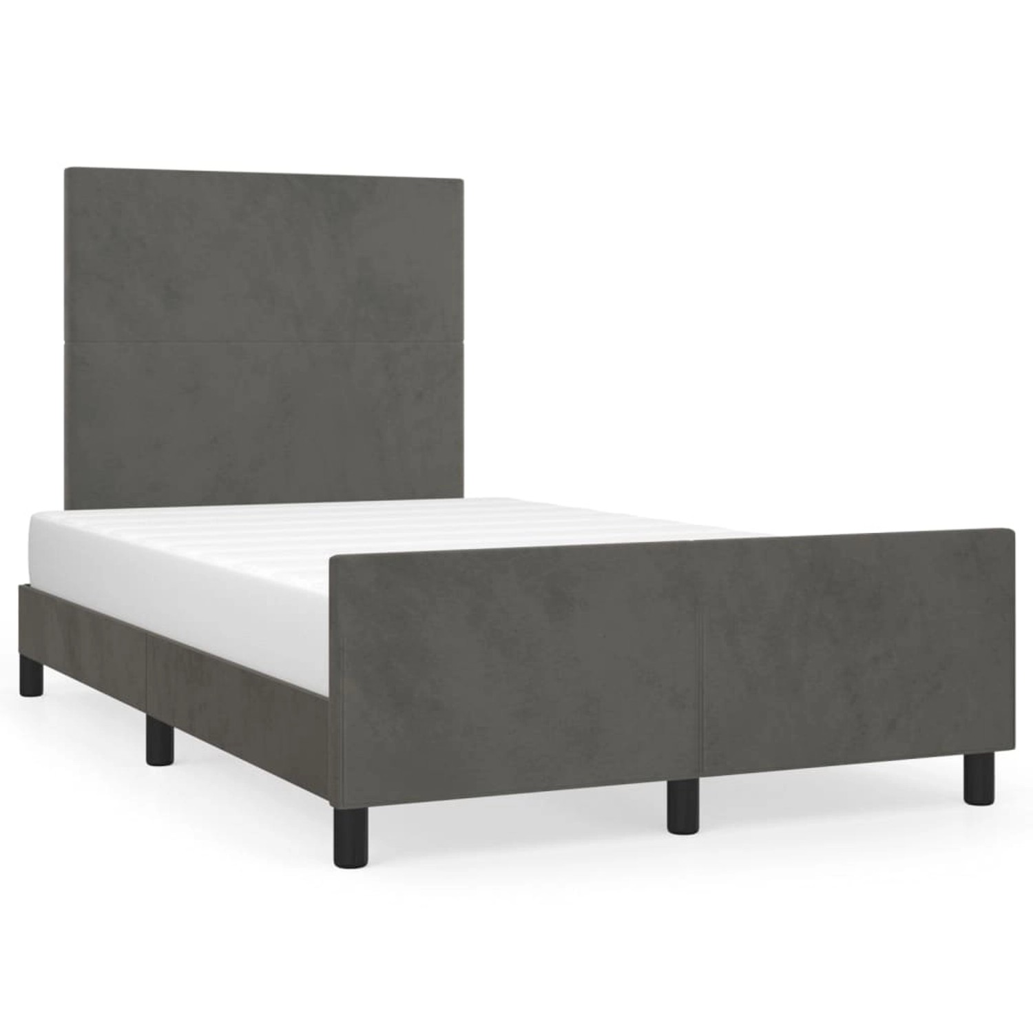 vidaXL Bettgestell mit Kopfteil Dunkelgrau 120x200 cm Samt Modell 41371123 vidaXL Bettgestell mit Kopfteil Dunkelgrau 120x200 cm Samt Modell 41371123 von VIDAXL