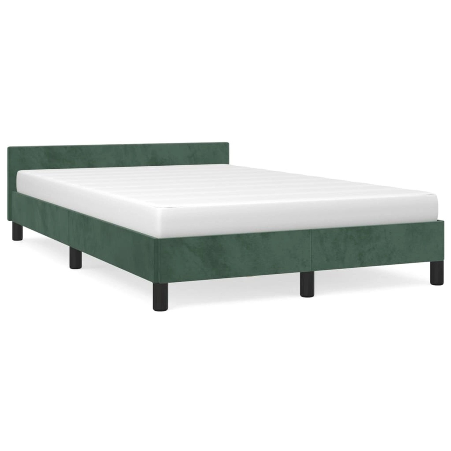 vidaXL Bettgestell mit Kopfteil Dunkelgrün 120x200 cm Samt Modell 21370564 vidaXL Bettgestell mit Kopfteil Dunkelgrün 120x200 cm Samt Modell 21370564 von VIDAXL