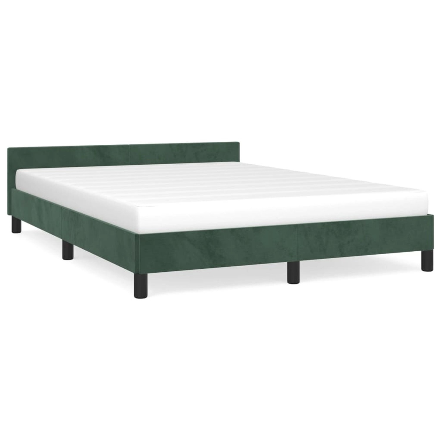 vidaXL Bettgestell mit Kopfteil Dunkelgrün 140x200 cm Samt Modell 11394875 vidaXL Bettgestell mit Kopfteil Dunkelgrün 140x200 cm Samt Modell 11394875 von VIDAXL