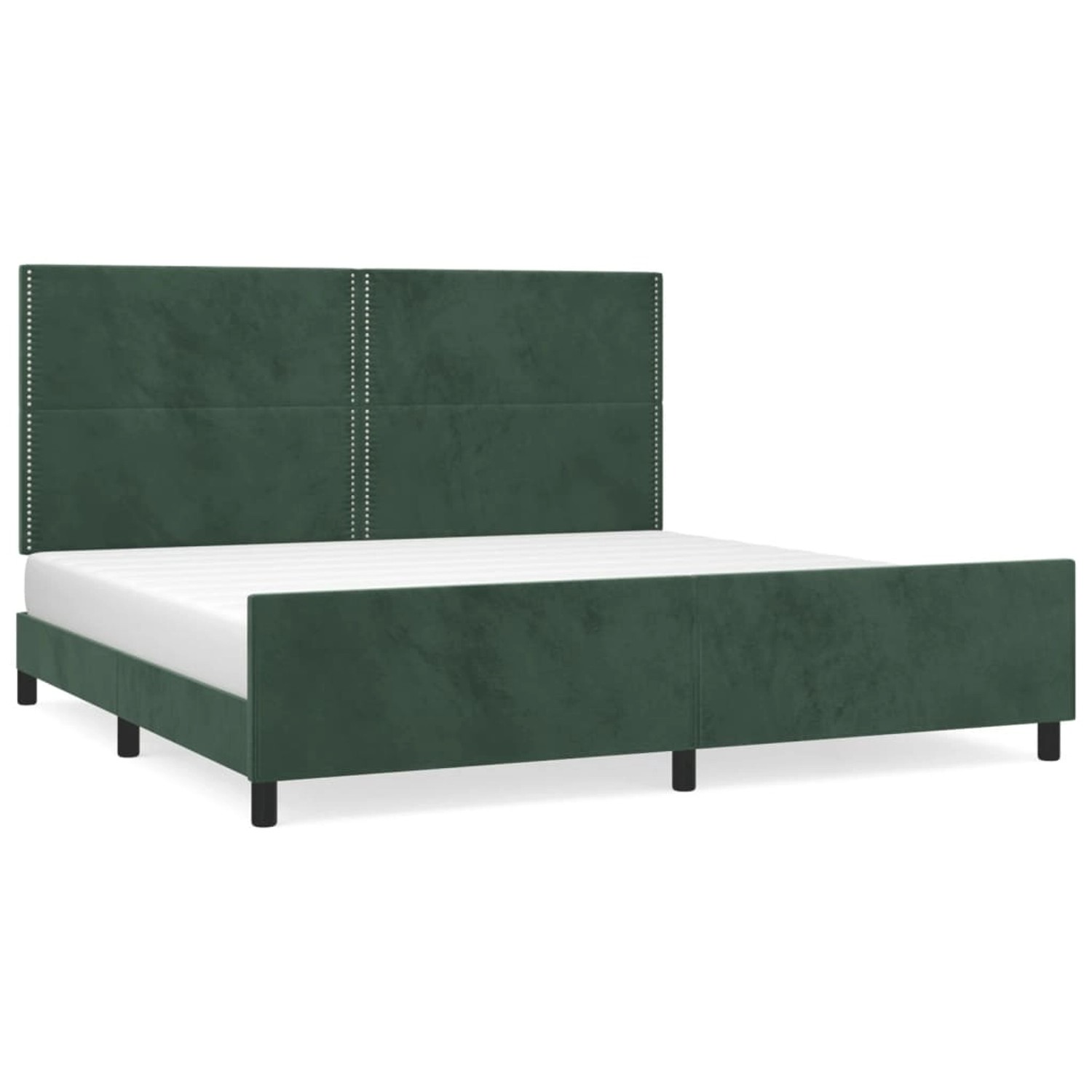 vidaXL Bettgestell mit Kopfteil Dunkelgrün 200x200 cm Samt Modell 21357335 vidaXL Bettgestell mit Kopfteil Dunkelgrün 200x200 cm Samt Modell 21357335 von VIDAXL
