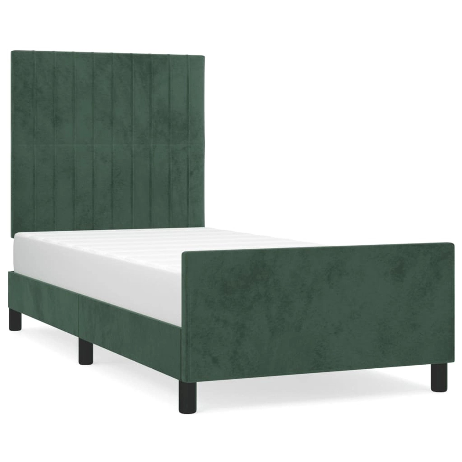 vidaXL Bettgestell mit Kopfteil Dunkelgrün 80x200 cm Samt Modell 31389041 vidaXL Bettgestell mit Kopfteil Dunkelgrün 80x200 cm Samt Modell 31389041 von VIDAXL