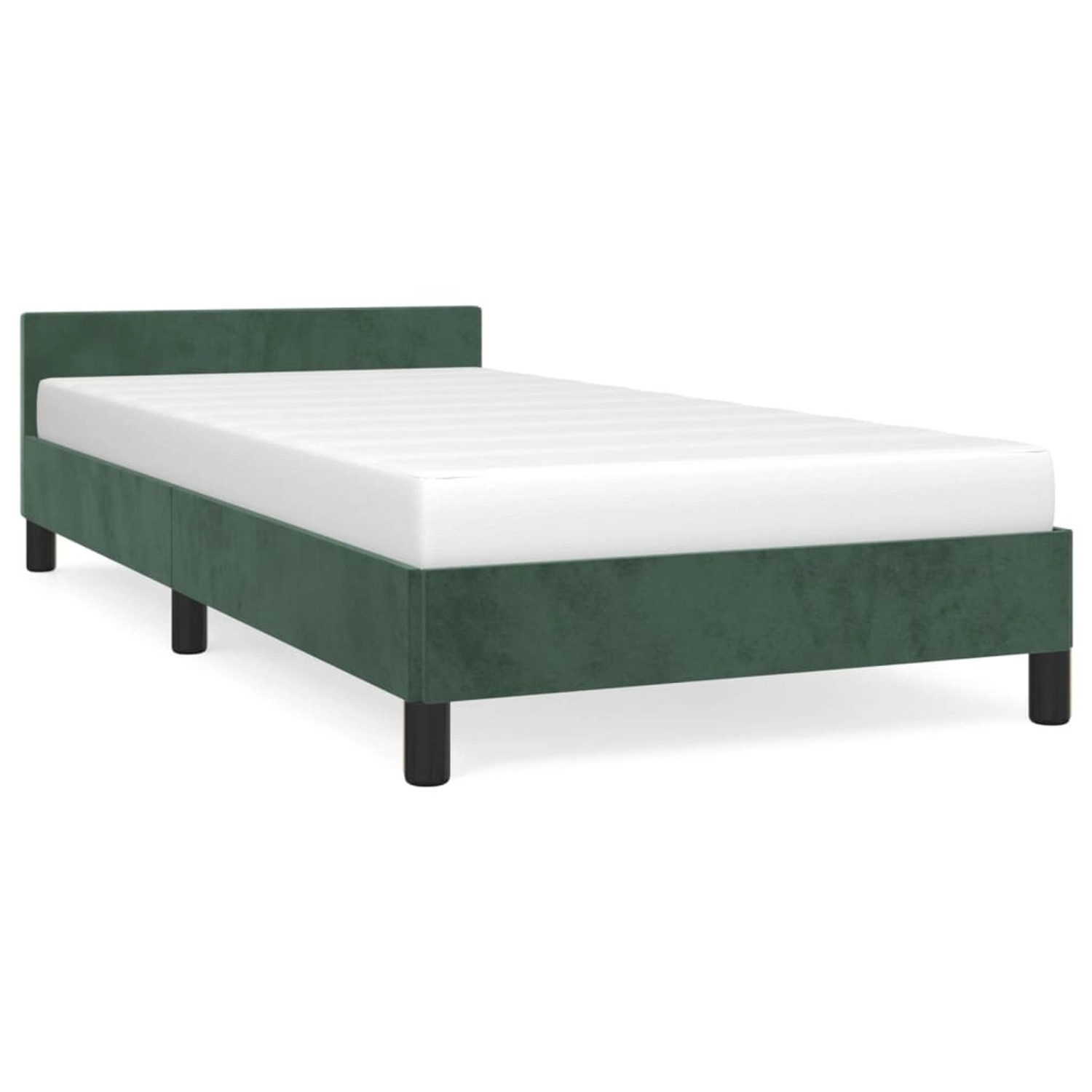 vidaXL Bettgestell mit Kopfteil Dunkelgrün 90x190 cm Samt Modell 11367171 vidaXL Bettgestell mit Kopfteil Dunkelgrün 90x190 cm Samt Modell 11367171 von VIDAXL