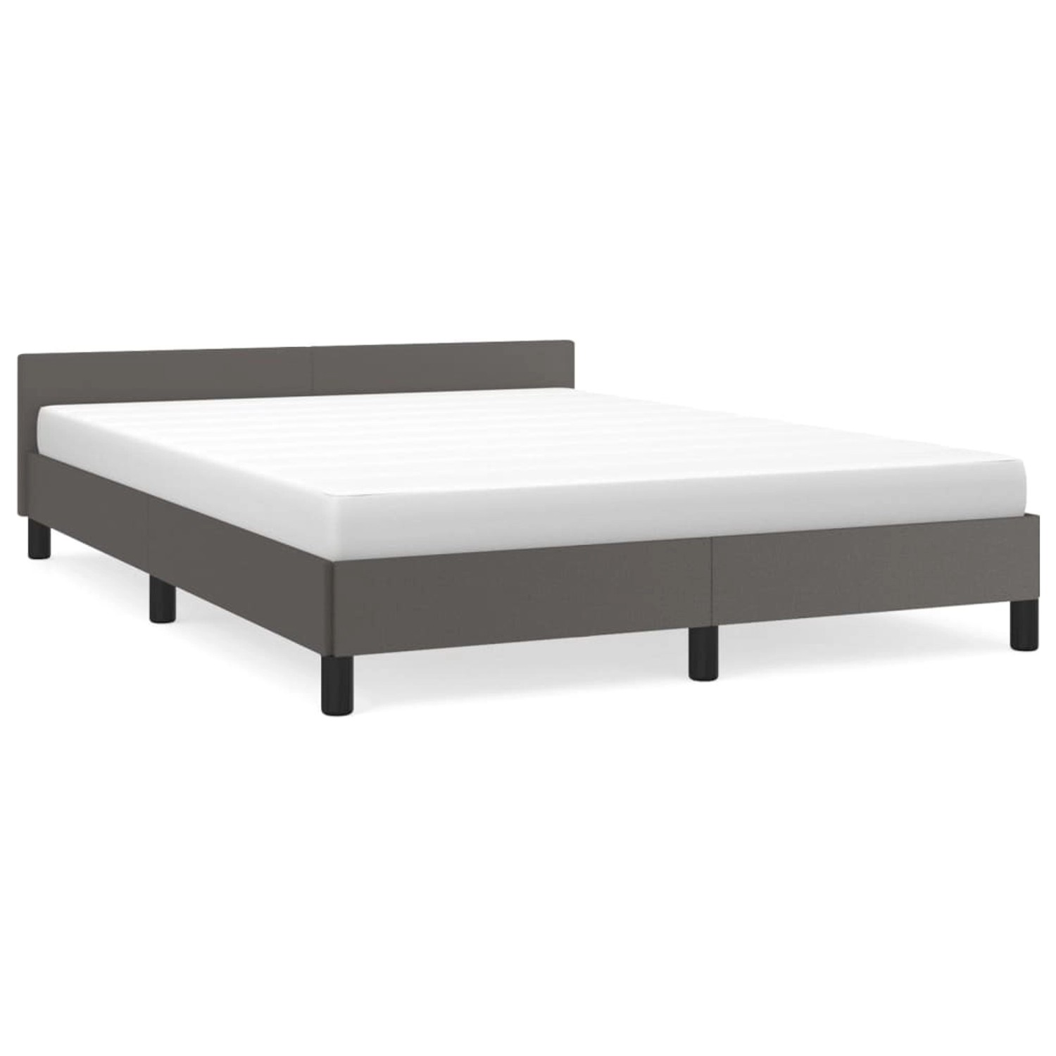 vidaXL Bettgestell mit Kopfteil Grau 140x200 cm Kunstleder Modell 11381642 vidaXL Bettgestell mit Kopfteil Grau 140x200 cm Kunstleder Modell 11381642 von VIDAXL