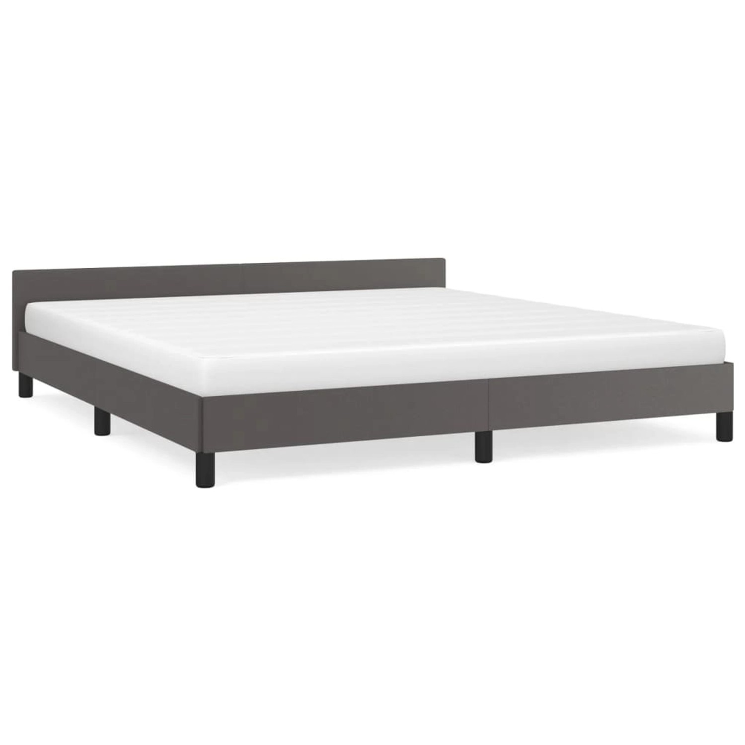 vidaXL Bettgestell mit Kopfteil Grau 160x200 cm Kunstleder Modell 11395705 vidaXL Bettgestell mit Kopfteil Grau 160x200 cm Kunstleder Modell 11395705 von VIDAXL