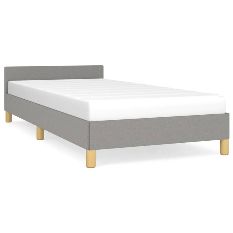 vidaXL Bettgestell mit Kopfteil Hellgrau 100x200 cm Stoff Modell 31378181 von VIDAXL