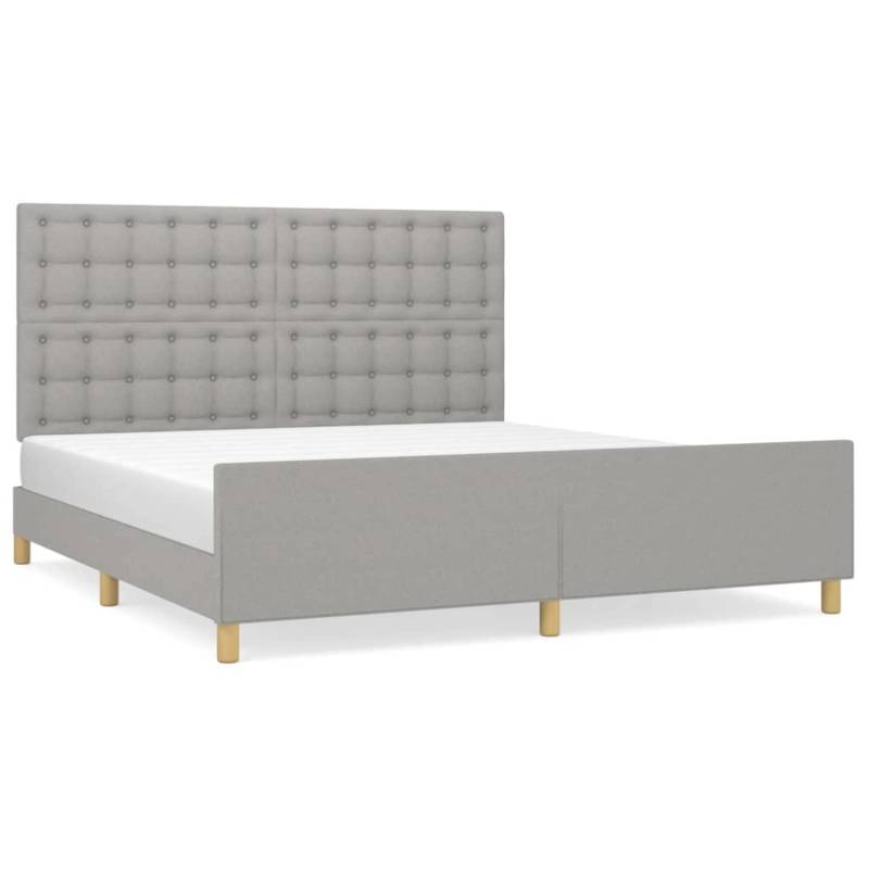 vidaXL Bettgestell mit Kopfteil Hellgrau 180x200 cm Stoff Modell 31357505 von VIDAXL