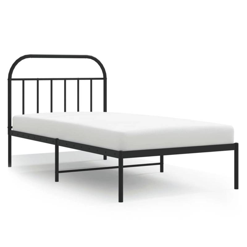 vidaXL Bettgestell mit Kopfteil Metall Schwarz 107x203 cm Modell 41796786 von VIDAXL