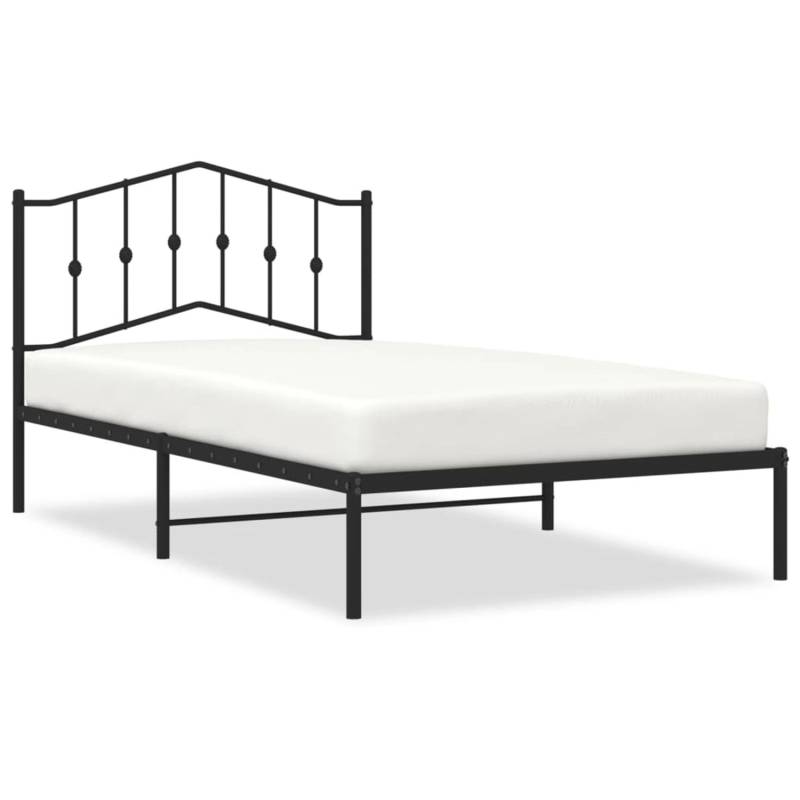 vidaXL Bettgestell mit Kopfteil Metall Schwarz 107x203 cm Modell 91927016 von VIDAXL