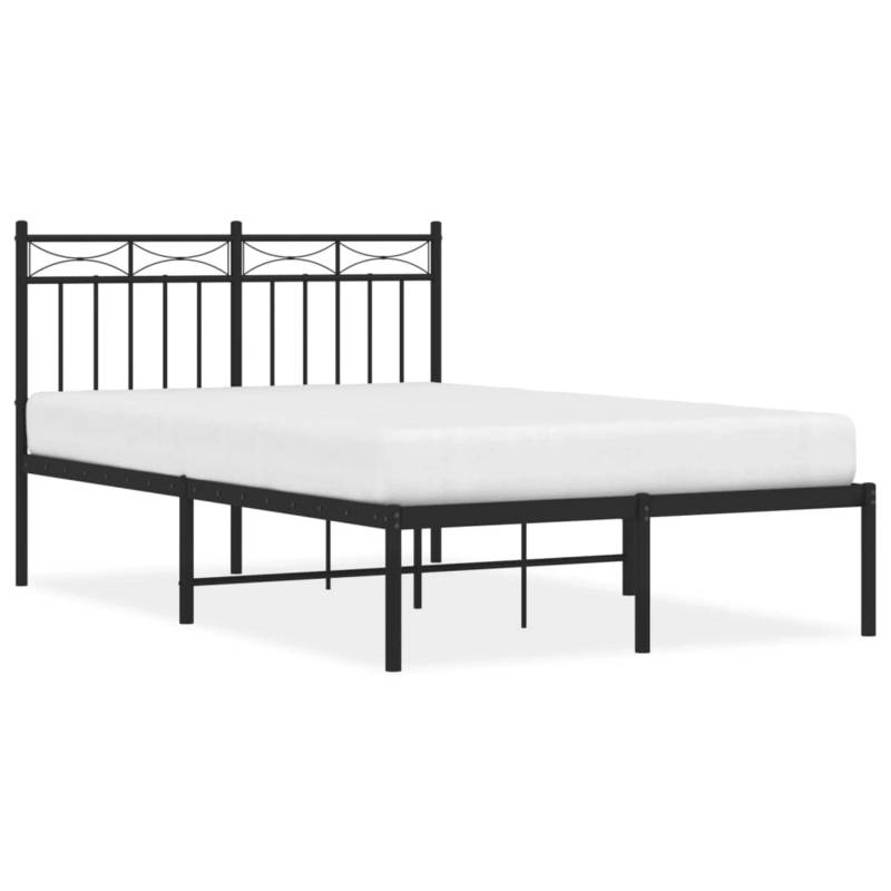 vidaXL Bettgestell mit Kopfteil Metall Schwarz 120x200 cm Modell 181909417 von VIDAXL