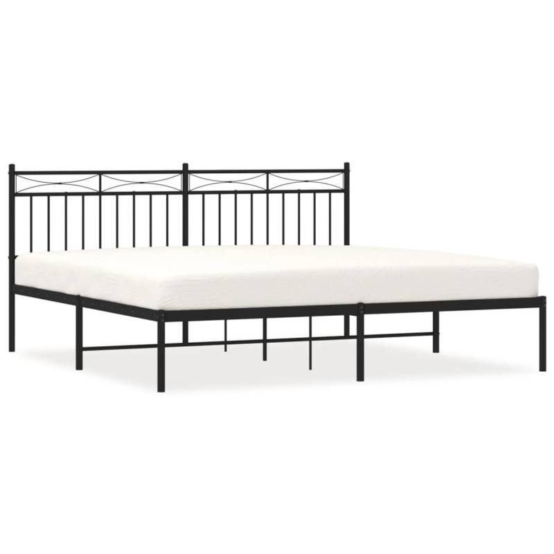 vidaXL Bettgestell mit Kopfteil Metall Schwarz 183x213 cm Modell 181909418 von VIDAXL