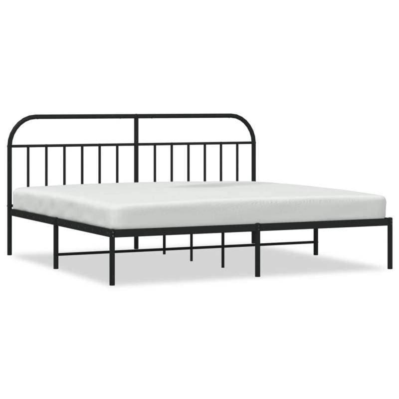 vidaXL Bettgestell mit Kopfteil Metall Schwarz 193x203 cm Modell 31753277 von VIDAXL