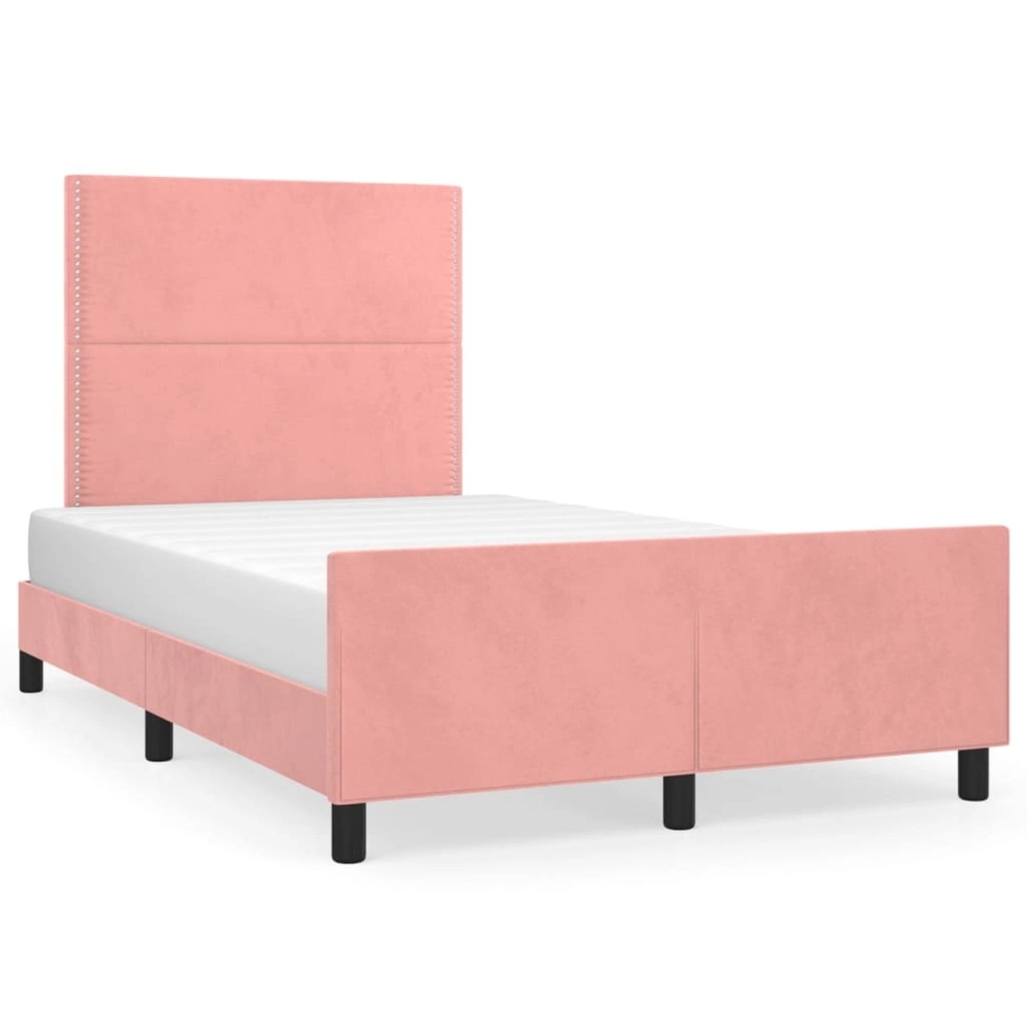 vidaXL Bettgestell mit Kopfteil Rosa 120x200 cm Samt Modell 11357349 vidaXL Bettgestell mit Kopfteil Rosa 120x200 cm Samt Modell 11357349 von VIDAXL