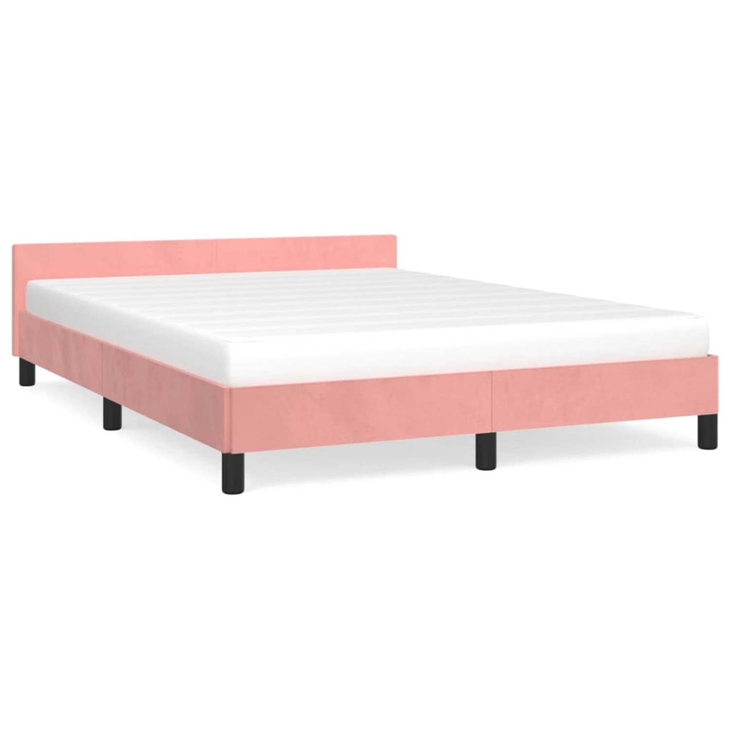 vidaXL Bettgestell mit Kopfteil Rosa 140x190 cm Samt Modell 21395392 vidaXL Bettgestell mit Kopfteil Rosa 140x190 cm Samt Modell 21395392 von VIDAXL
