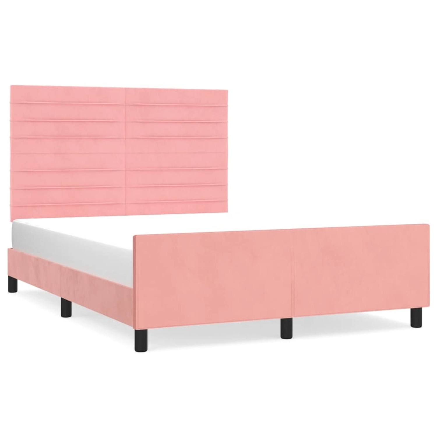 vidaXL Bettgestell mit Kopfteil Rosa 140x200 cm Samt Modell 21357460 vidaXL Bettgestell mit Kopfteil Rosa 140x200 cm Samt Modell 21357460 von VIDAXL
