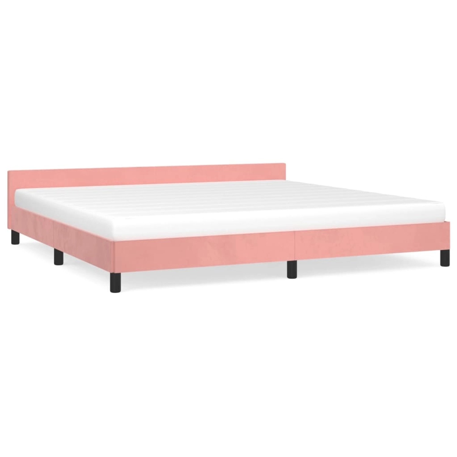 vidaXL Bettgestell mit Kopfteil Rosa 200x200 cm Samt Modell 41368146 vidaXL Bettgestell mit Kopfteil Rosa 200x200 cm Samt Modell 41368146 von VIDAXL