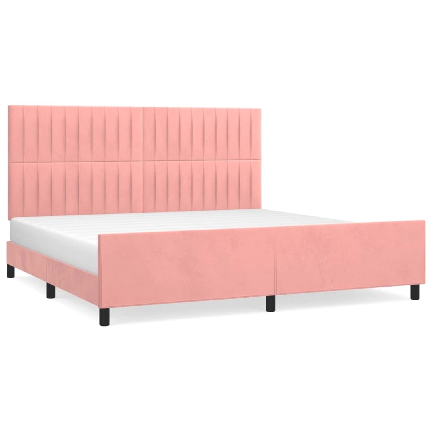 vidaXL Bettgestell mit Kopfteil Rosa 200x200 cm Samt Modell 71357440 vidaXL Bettgestell mit Kopfteil Rosa 200x200 cm Samt Modell 71357440 von VIDAXL