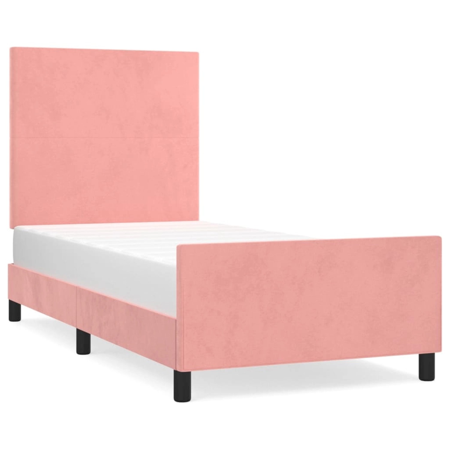 vidaXL Bettgestell mit Kopfteil Rosa 90x190 cm Samt Modell 21377950 vidaXL Bettgestell mit Kopfteil Rosa 90x190 cm Samt Modell 21377950 von VIDAXL