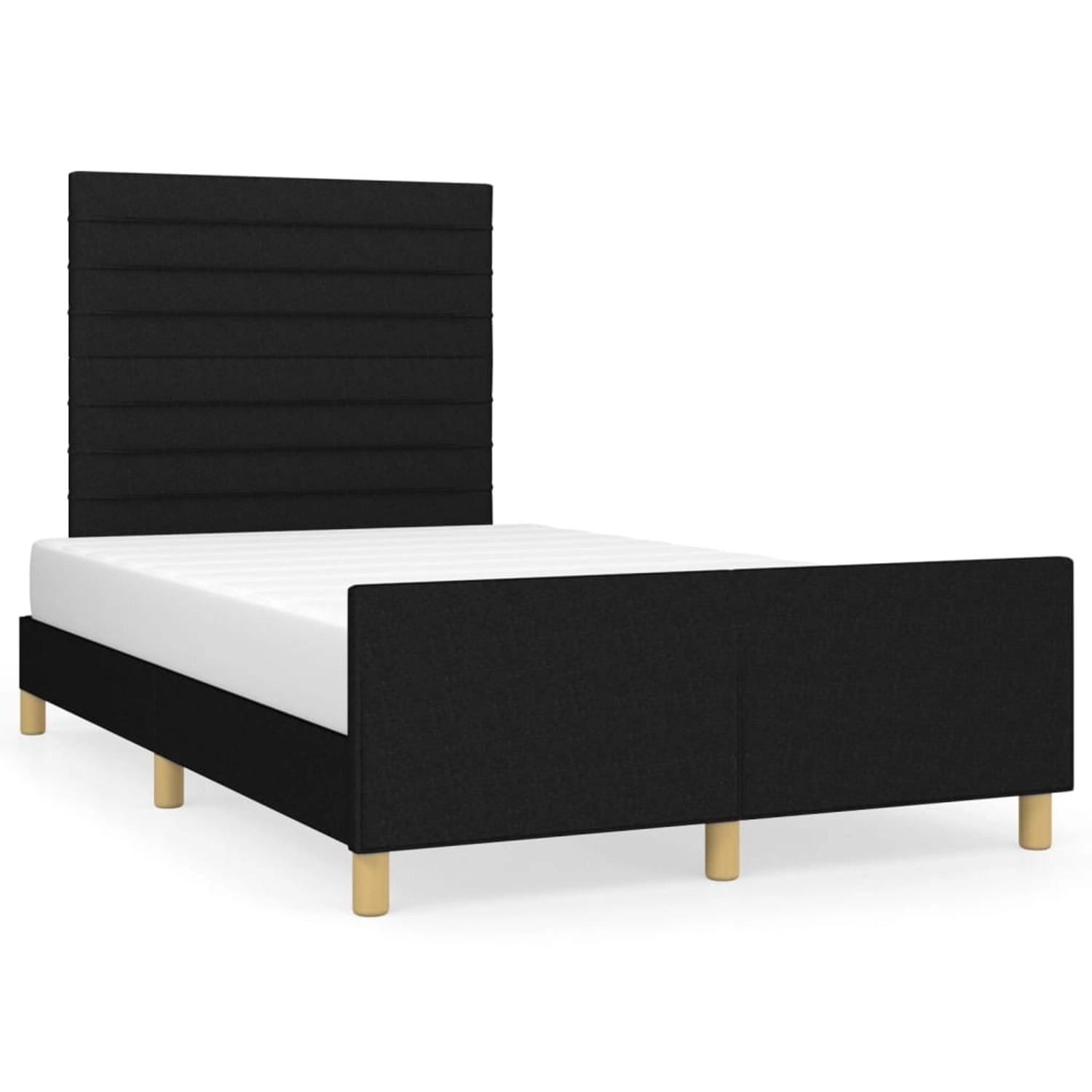 vidaXL Bettgestell mit Kopfteil Schwarz 120x200 cm Stoff Modell 21349938 vidaXL Bettgestell mit Kopfteil Schwarz 120x200 cm Stoff Modell 21349938 von VIDAXL