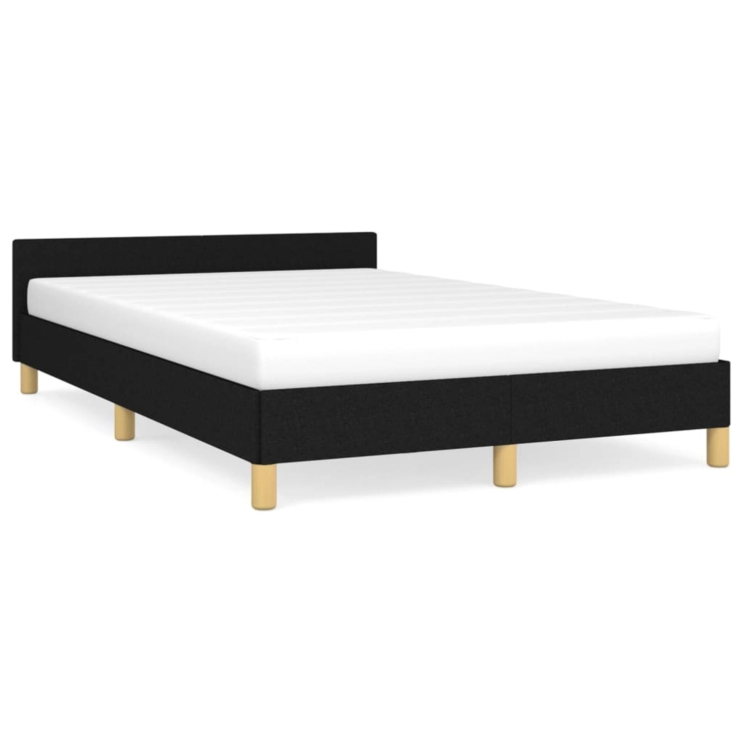 vidaXL Bettgestell mit Kopfteil Schwarz 120x200 cm Stoff Modell 71397258 vidaXL Bettgestell mit Kopfteil Schwarz 120x200 cm Stoff Modell 71397258 von VIDAXL