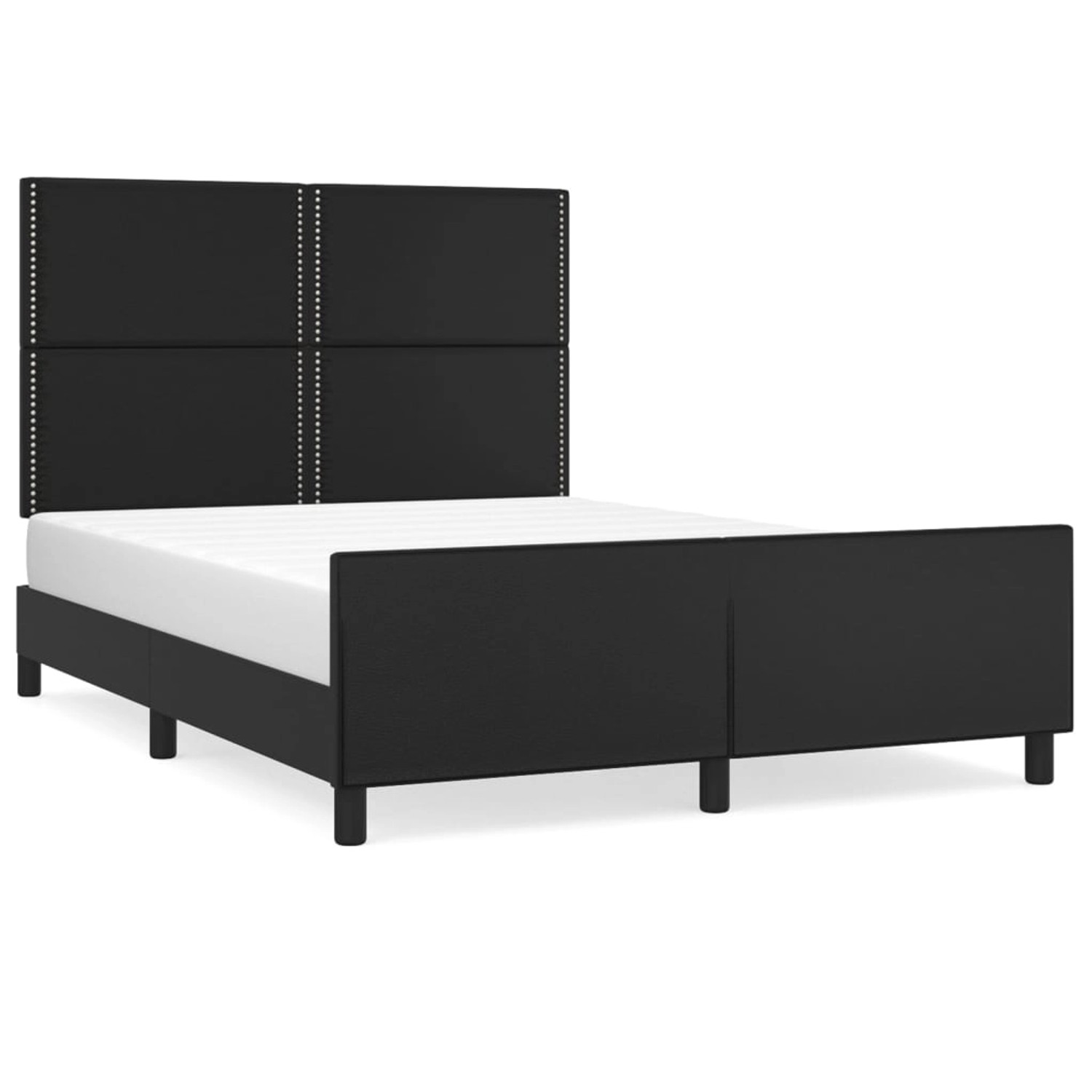 vidaXL Bettgestell mit Kopfteil Schwarz 140x190 cm Kunstleder Modell 31369024 vidaXL Bettgestell mit Kopfteil Schwarz 140x190 cm Kunstleder Modell 31369024 von VIDAXL