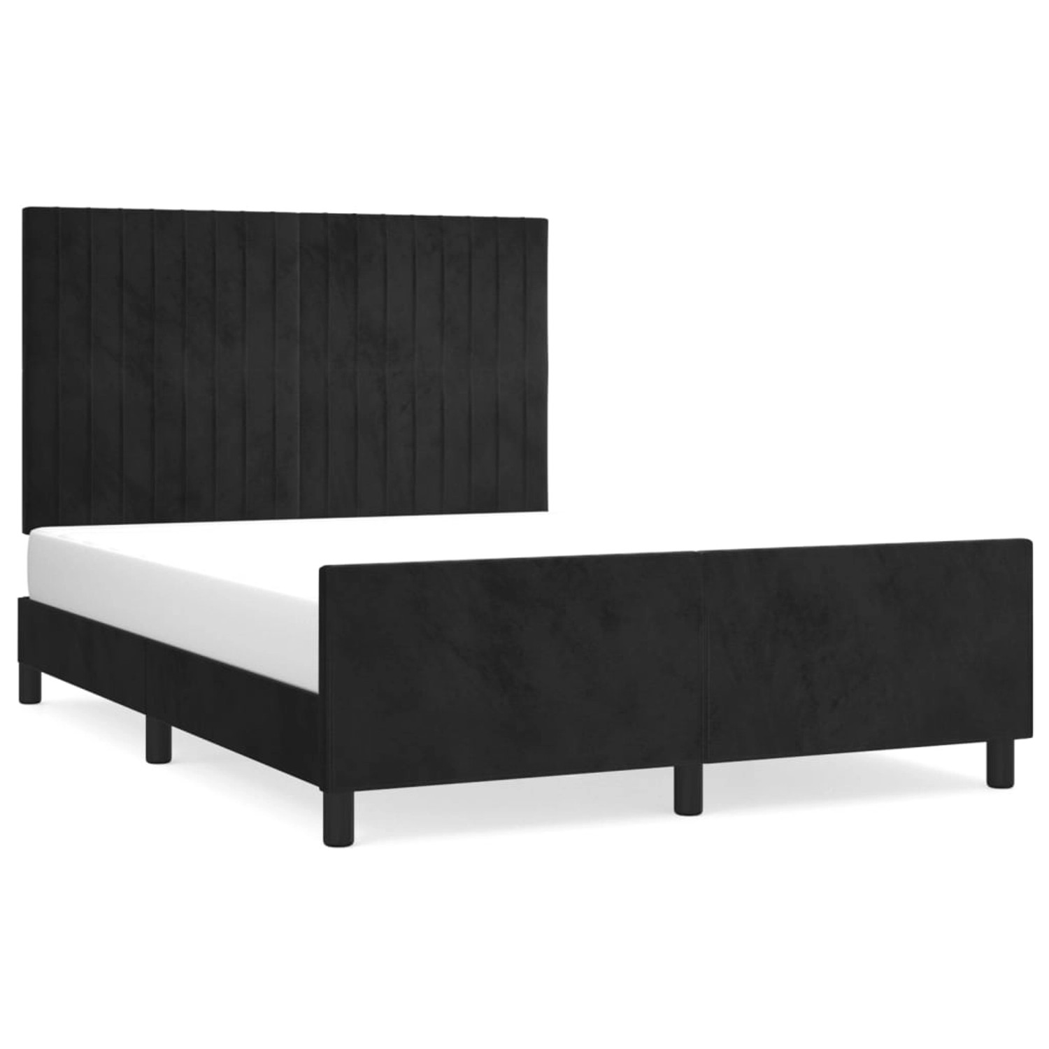 vidaXL Bettgestell mit Kopfteil Schwarz 140x190 cm Samt Modell 61357456 vidaXL Bettgestell mit Kopfteil Schwarz 140x190 cm Samt Modell 61357456 von VIDAXL