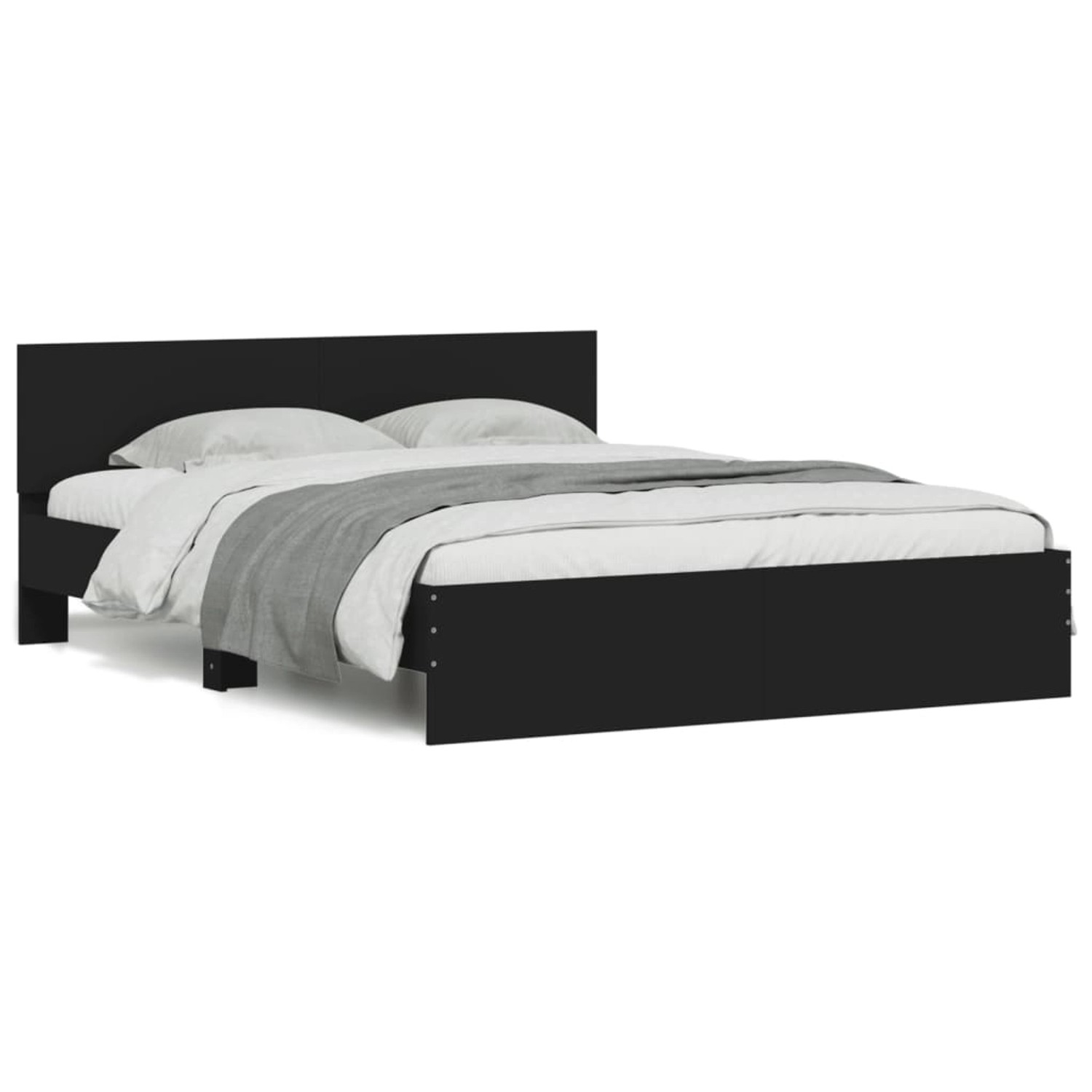 vidaXL Bettgestell mit Kopfteil Schwarz 140x190 cm1938080 vidaXL Bettgestell mit Kopfteil Schwarz 140x190 cm1938080 von VIDAXL