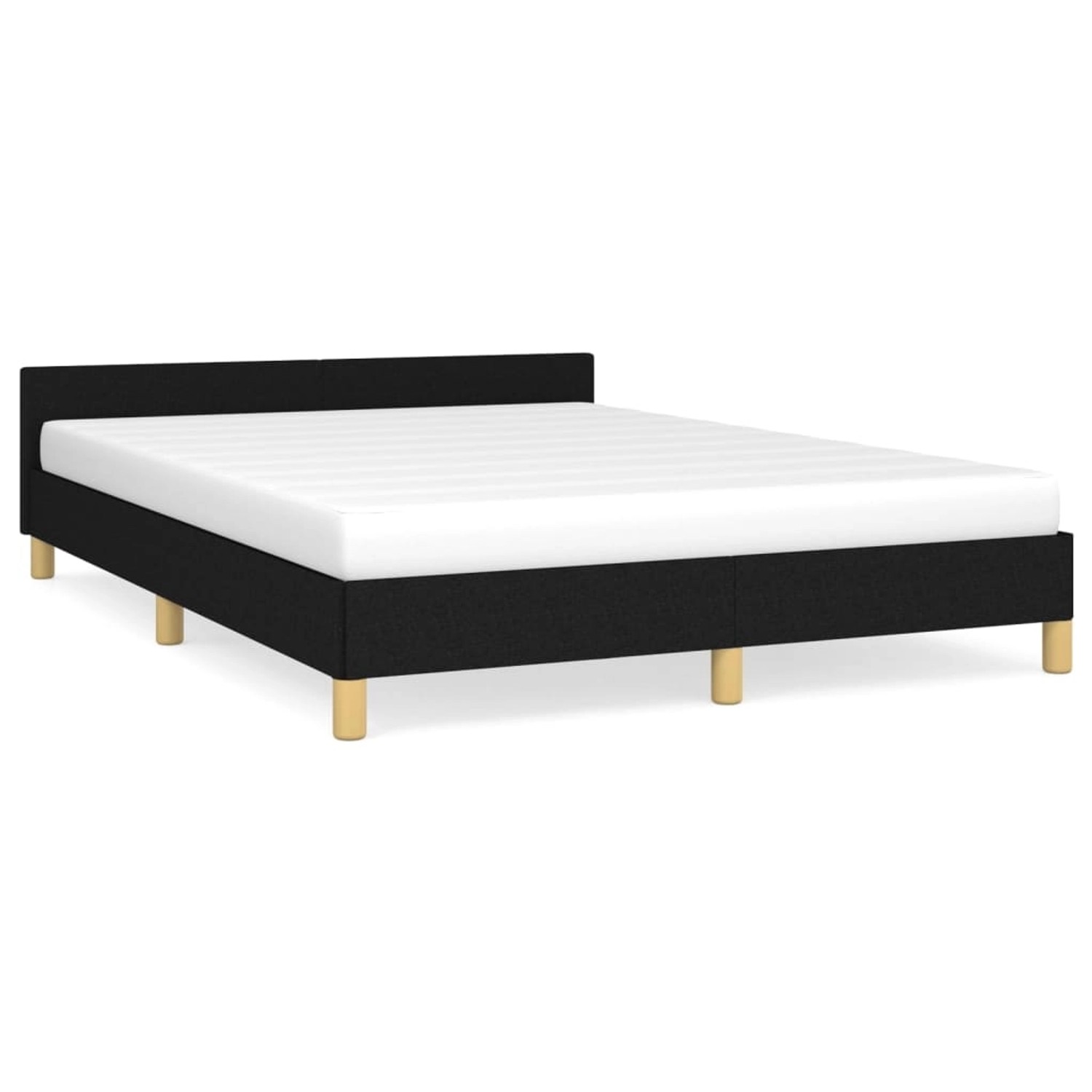 vidaXL Bettgestell mit Kopfteil Schwarz 140x200 cm Stoff Modell 11395191 vidaXL Bettgestell mit Kopfteil Schwarz 140x200 cm Stoff Modell 11395191 von VIDAXL