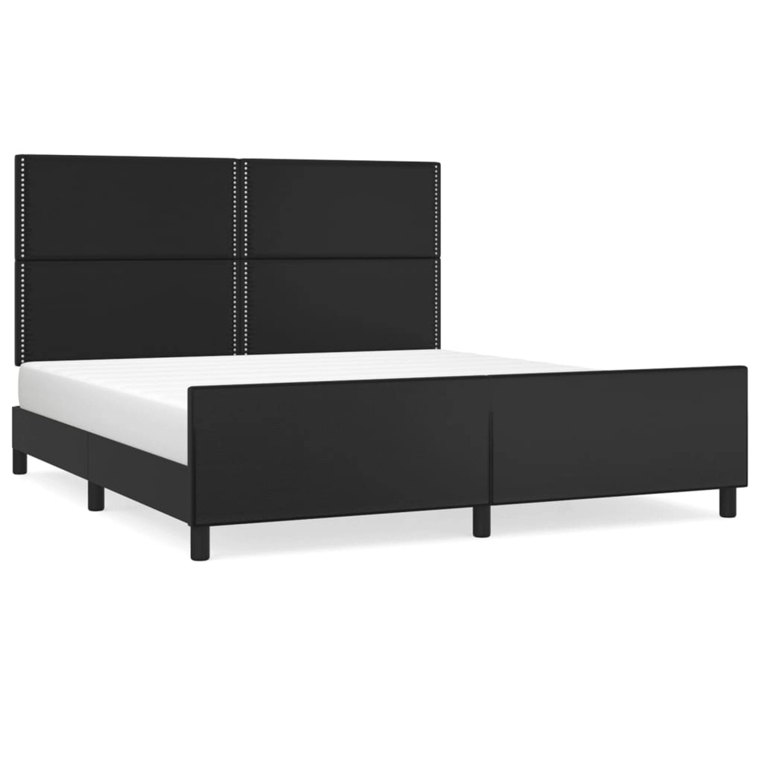 vidaXL Bettgestell mit Kopfteil Schwarz 160x200 cm Kunstleder Modell 21357315 vidaXL Bettgestell mit Kopfteil Schwarz 160x200 cm Kunstleder Modell 21357315 von VIDAXL