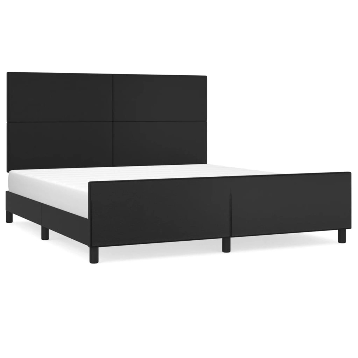 vidaXL Bettgestell mit Kopfteil Schwarz 160x200 cm Kunstleder Modell 51370755 vidaXL Bettgestell mit Kopfteil Schwarz 160x200 cm Kunstleder Modell 51370755 von VIDAXL