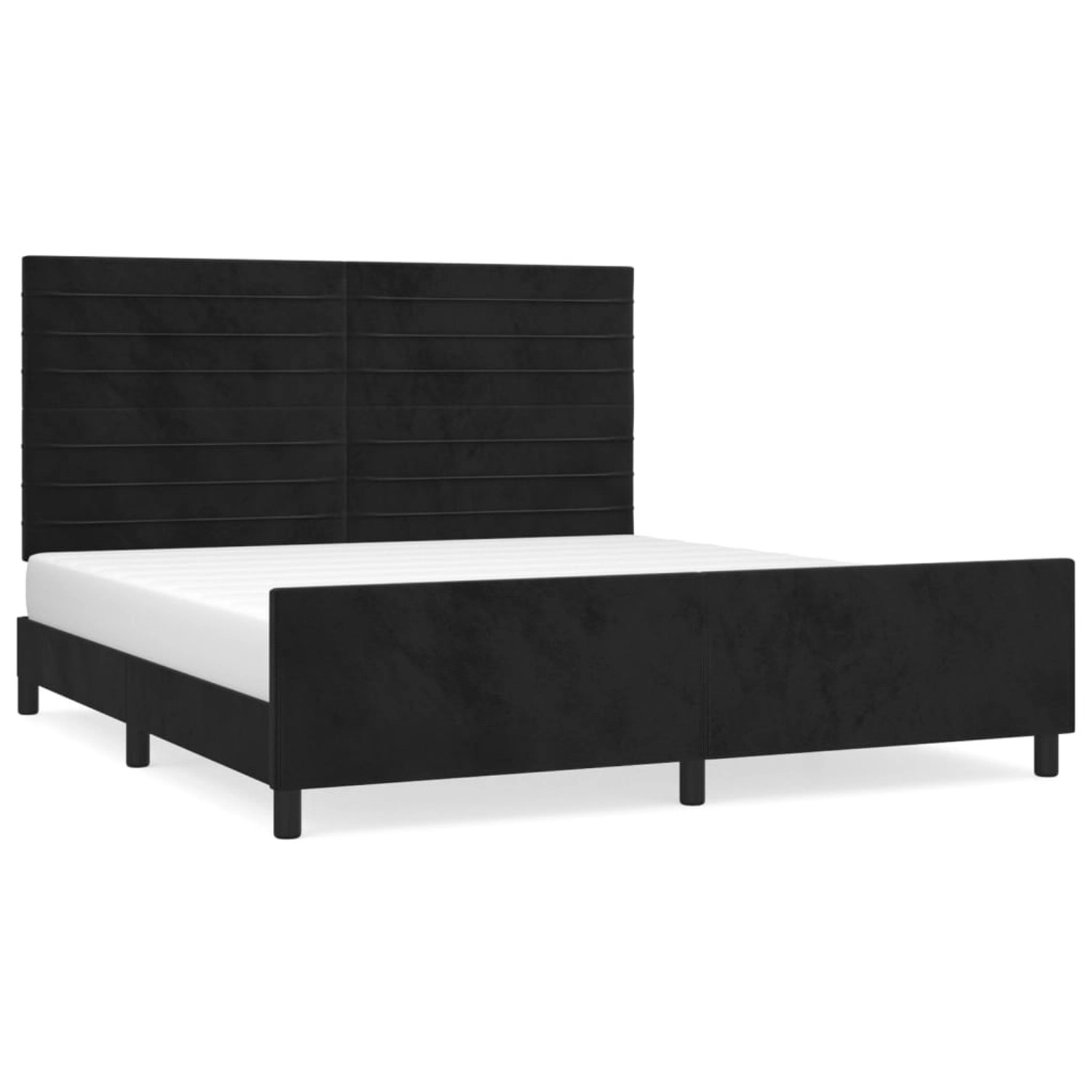 vidaXL Bettgestell mit Kopfteil Schwarz 160x200 cm Samt Modell 31357446 vidaXL Bettgestell mit Kopfteil Schwarz 160x200 cm Samt Modell 31357446 von VIDAXL