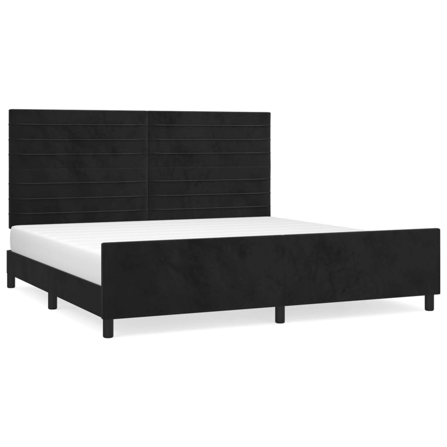 vidaXL Bettgestell mit Kopfteil Schwarz 200x200 cm Samt Modell 21357419 vidaXL Bettgestell mit Kopfteil Schwarz 200x200 cm Samt Modell 21357419 von VIDAXL