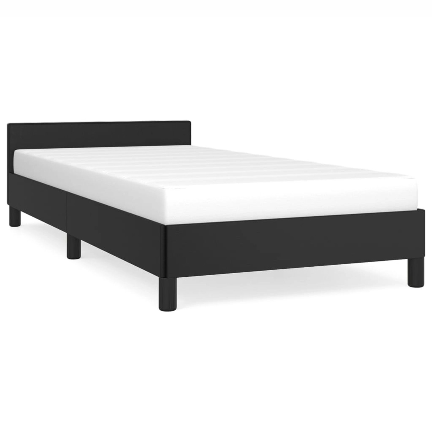 vidaXL Bettgestell mit Kopfteil Schwarz 90x190 cm Kunstleder Modell 21368175 vidaXL Bettgestell mit Kopfteil Schwarz 90x190 cm Kunstleder Modell 21368175 von VIDAXL