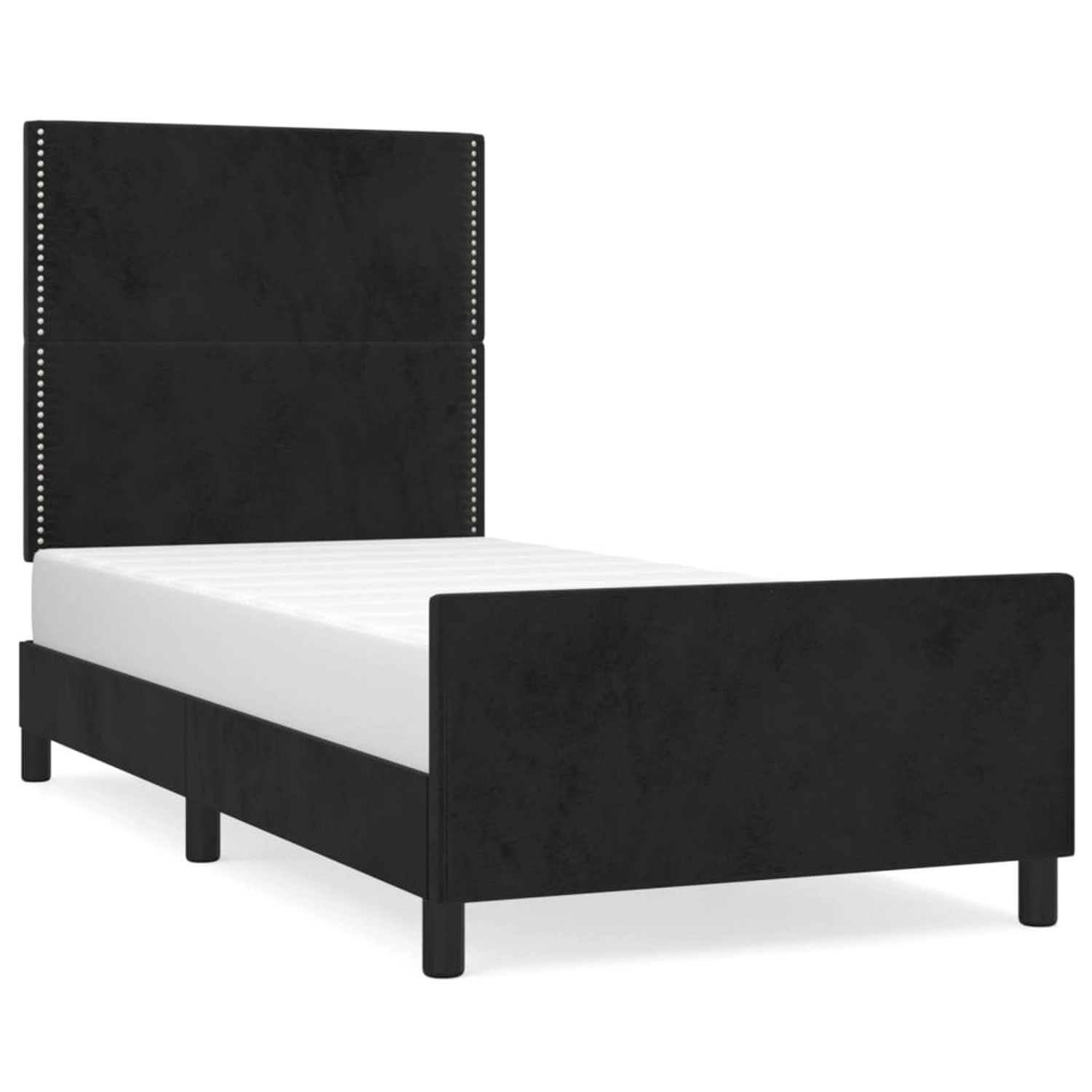 vidaXL Bettgestell mit Kopfteil Schwarz 90x190 cm Samt Modell 21357343 vidaXL Bettgestell mit Kopfteil Schwarz 90x190 cm Samt Modell 21357343 von VIDAXL