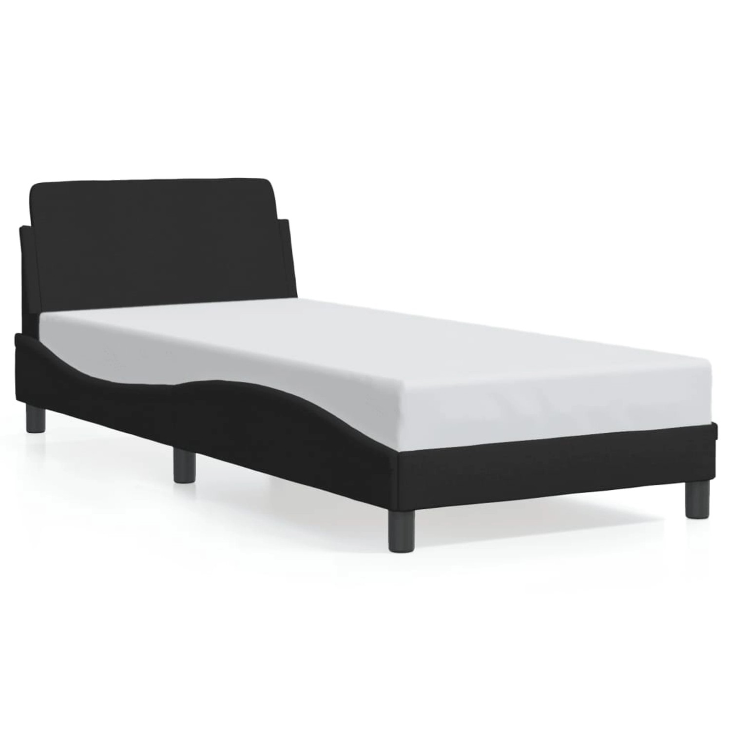 vidaXL Bettgestell mit Kopfteil Schwarz 90x190 cm Stoff Modell 81956417 vidaXL Bettgestell mit Kopfteil Schwarz 90x190 cm Stoff Modell 81956417 von VIDAXL