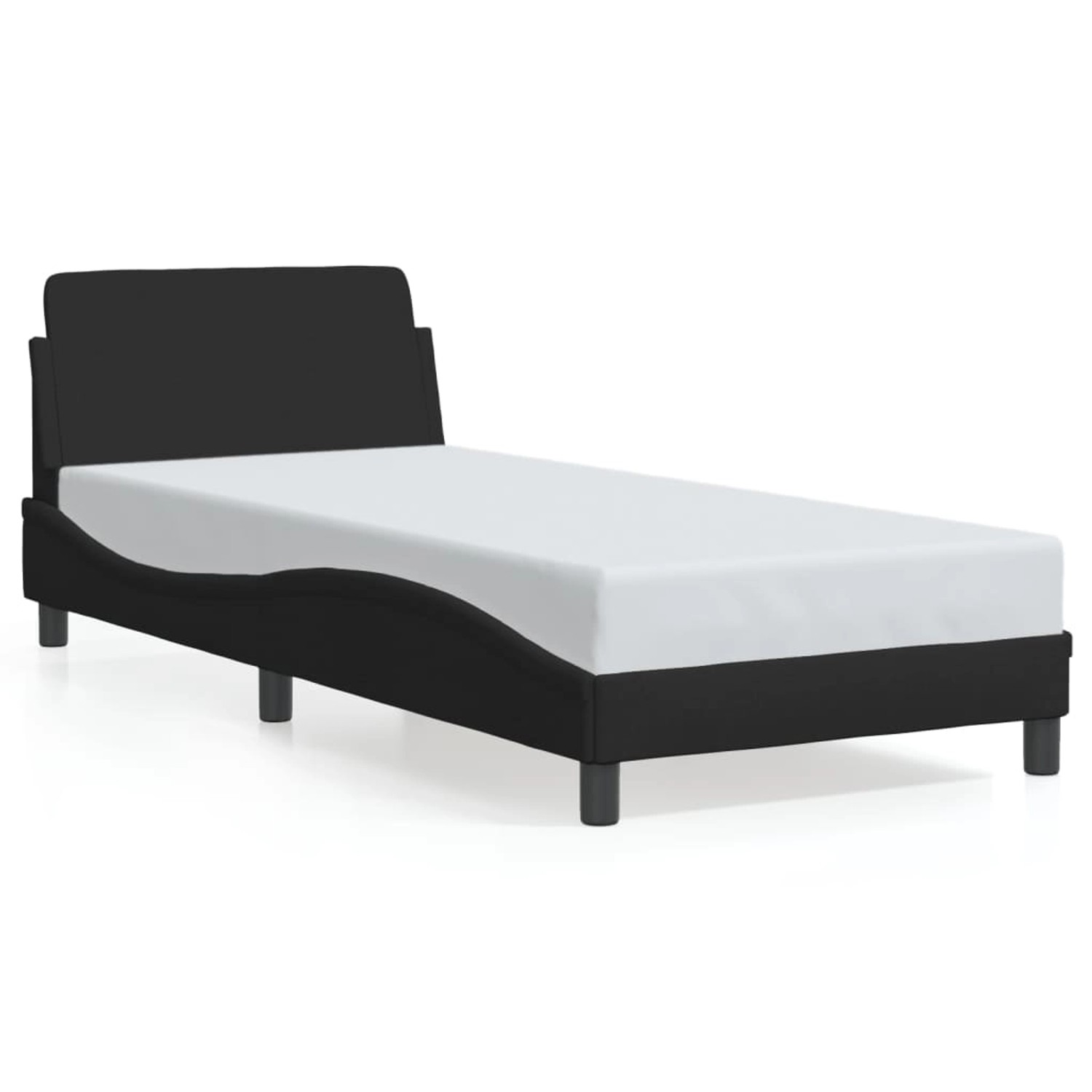 vidaXL Bettgestell mit Kopfteil Schwarz 90x200 cm Stoff Modell 21957045 vidaXL Bettgestell mit Kopfteil Schwarz 90x200 cm Stoff Modell 21957045 von VIDAXL