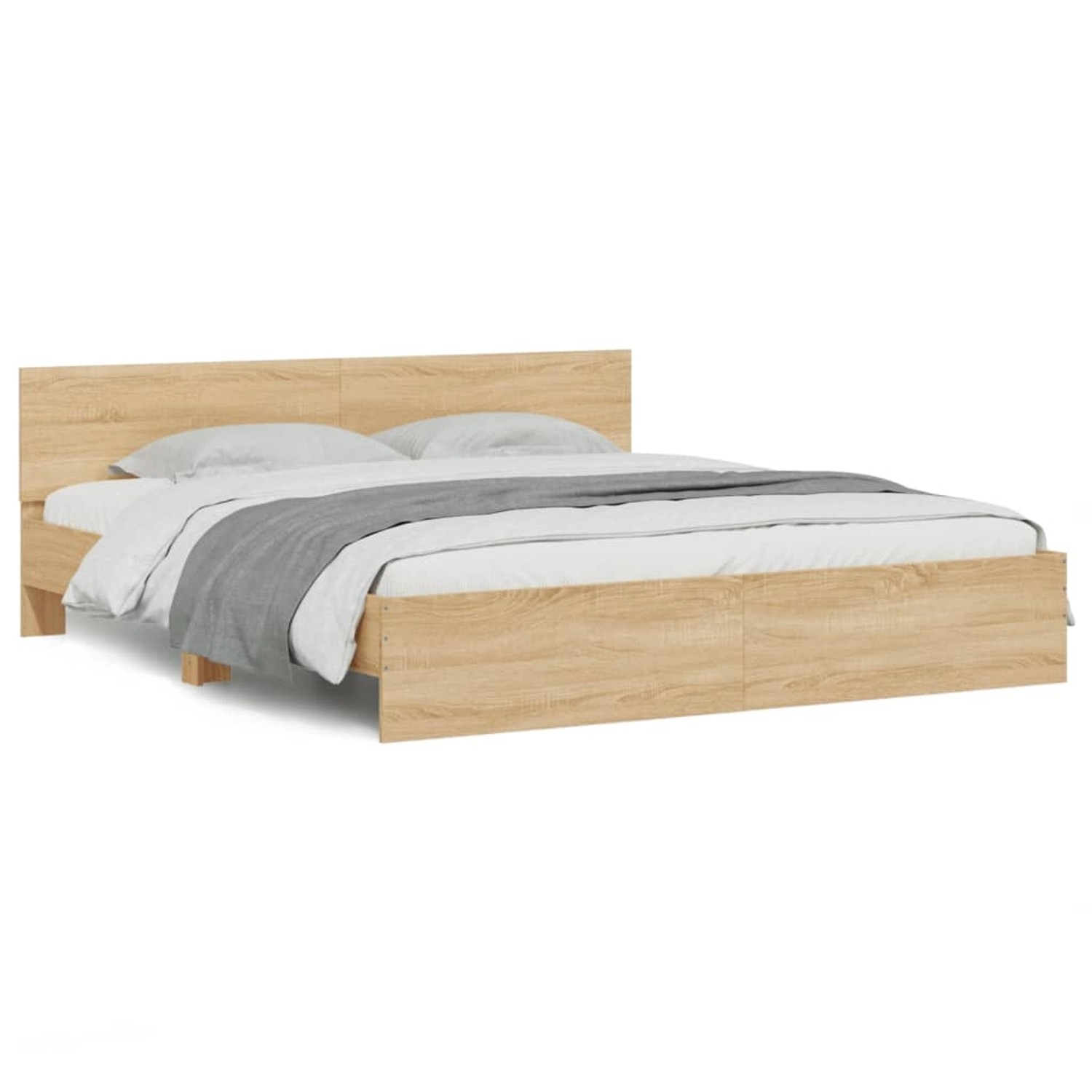 vidaXL Bettgestell mit Kopfteil Sonoma-Eiche 180x200 cm1937782 vidaXL Bettgestell mit Kopfteil Sonoma-Eiche 180x200 cm1937782 von VIDAXL