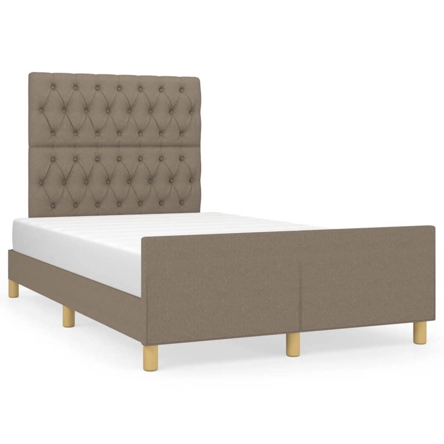 vidaXL Bettgestell mit Kopfteil Taupe 120x200 cm Stoff Modell 81370836 vidaXL Bettgestell mit Kopfteil Taupe 120x200 cm Stoff Modell 81370836 von VIDAXL