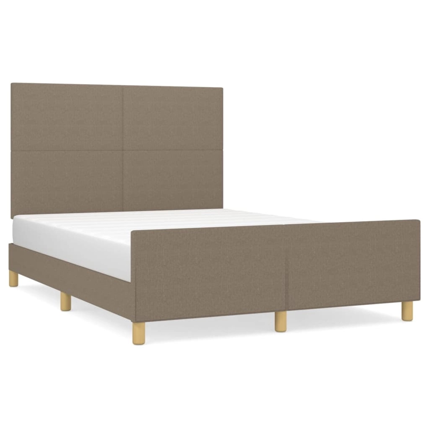 vidaXL Bettgestell mit Kopfteil Taupe 140x190 cm Stoff Modell 51368460 vidaXL Bettgestell mit Kopfteil Taupe 140x190 cm Stoff Modell 51368460 von VIDAXL