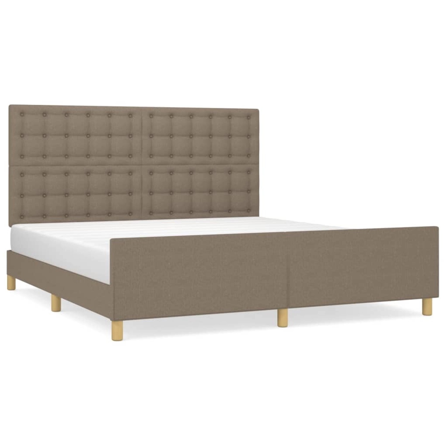 vidaXL Bettgestell mit Kopfteil Taupe 160x200 cm Stoff Modell 61358654 vidaXL Bettgestell mit Kopfteil Taupe 160x200 cm Stoff Modell 61358654 von VIDAXL