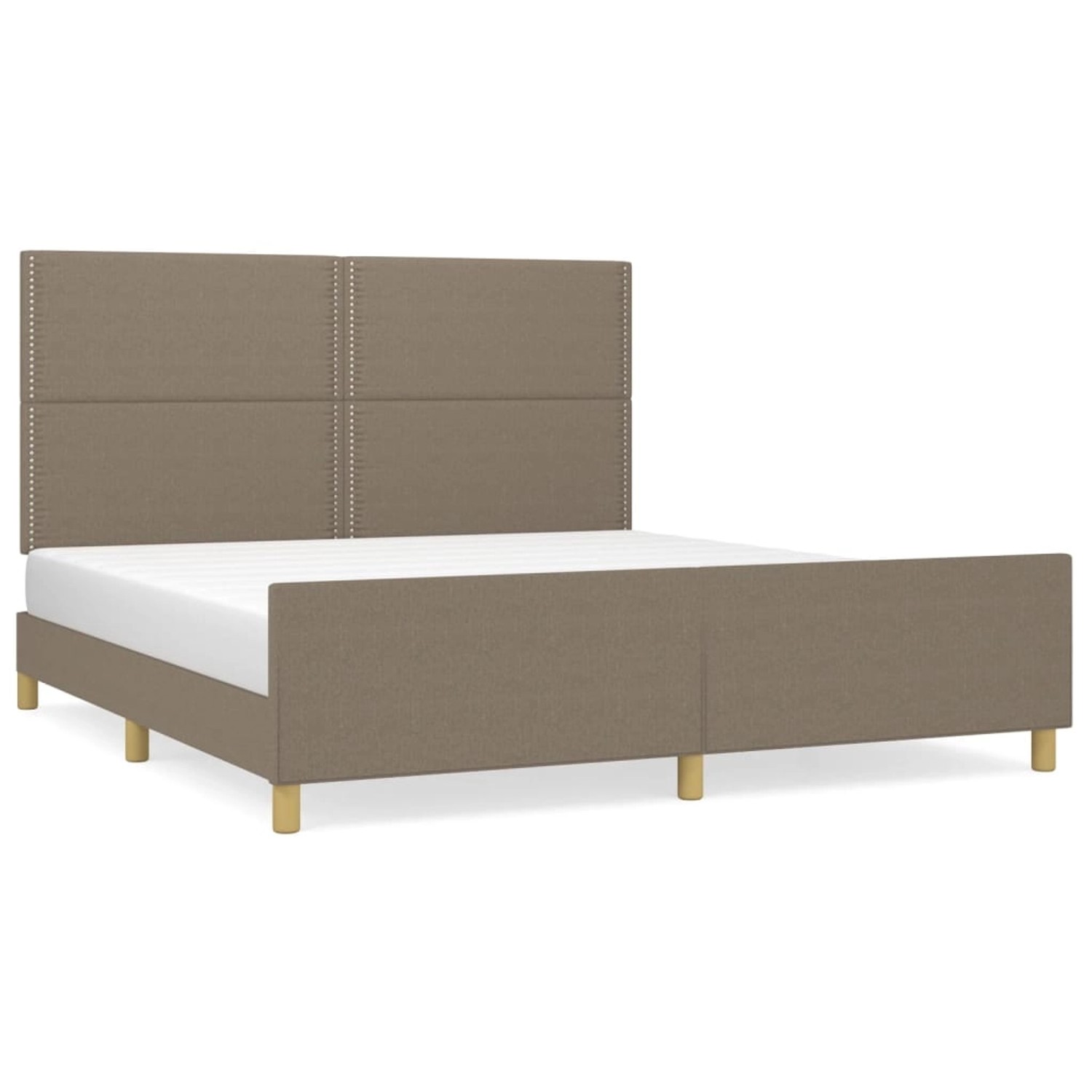 vidaXL Bettgestell mit Kopfteil Taupe 180x200 cm Stoff Modell 21347899 vidaXL Bettgestell mit Kopfteil Taupe 180x200 cm Stoff Modell 21347899 von VIDAXL
