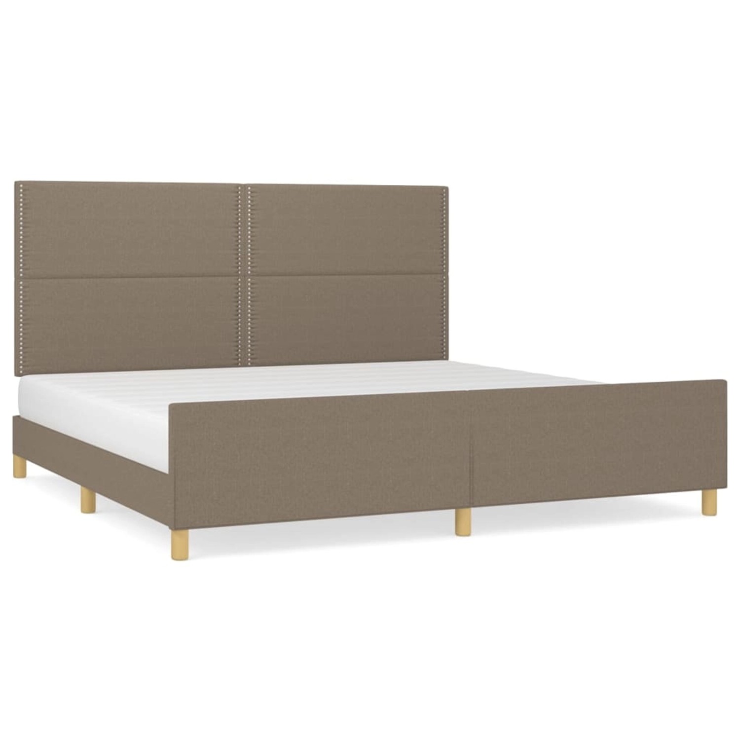 vidaXL Bettgestell mit Kopfteil Taupe 200x200 cm Stoff Modell 11347872 vidaXL Bettgestell mit Kopfteil Taupe 200x200 cm Stoff Modell 11347872 von VIDAXL