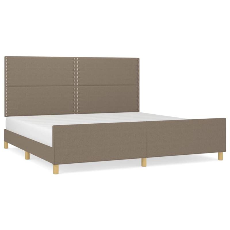 vidaXL Bettgestell mit Kopfteil Taupe 200x200 cm Stoff Modell 11347872 von VIDAXL